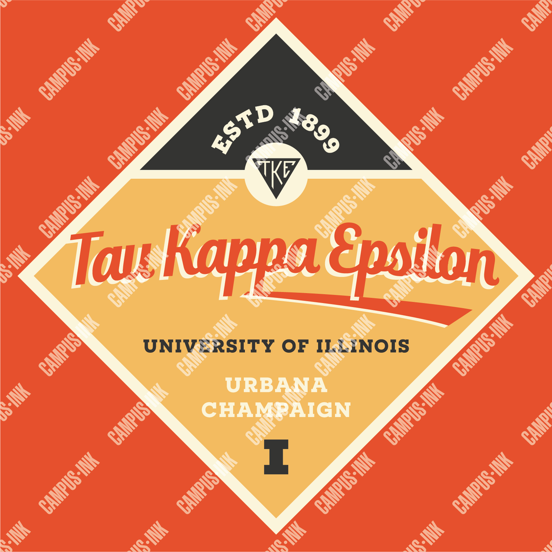 Tau Kappa Epsilon One Diamond Print Design