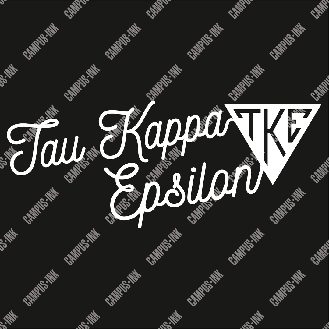 Tau Kappa Epsilon Triangle Script Print Design