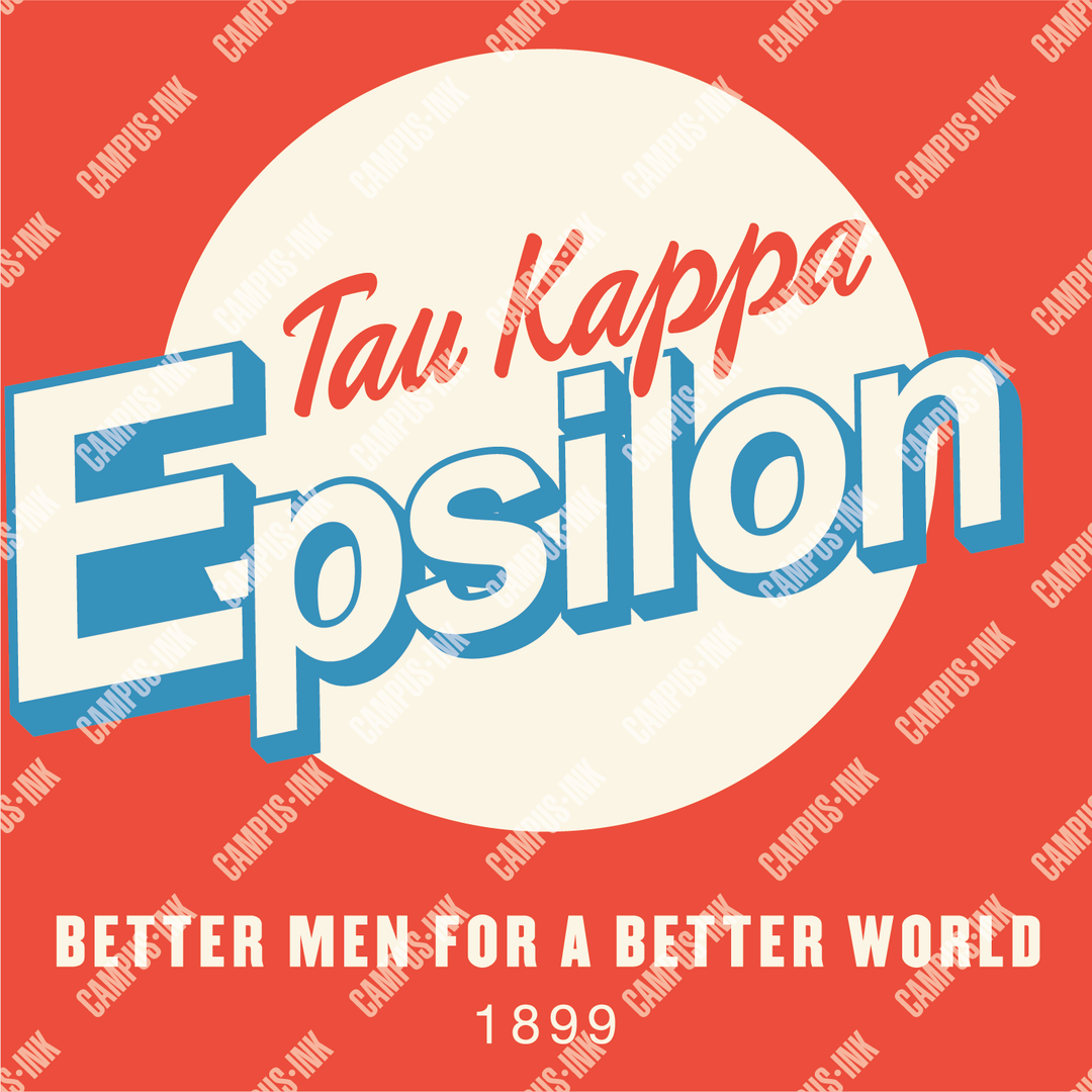 Tau Kappa Epsilon Retro Circle Design