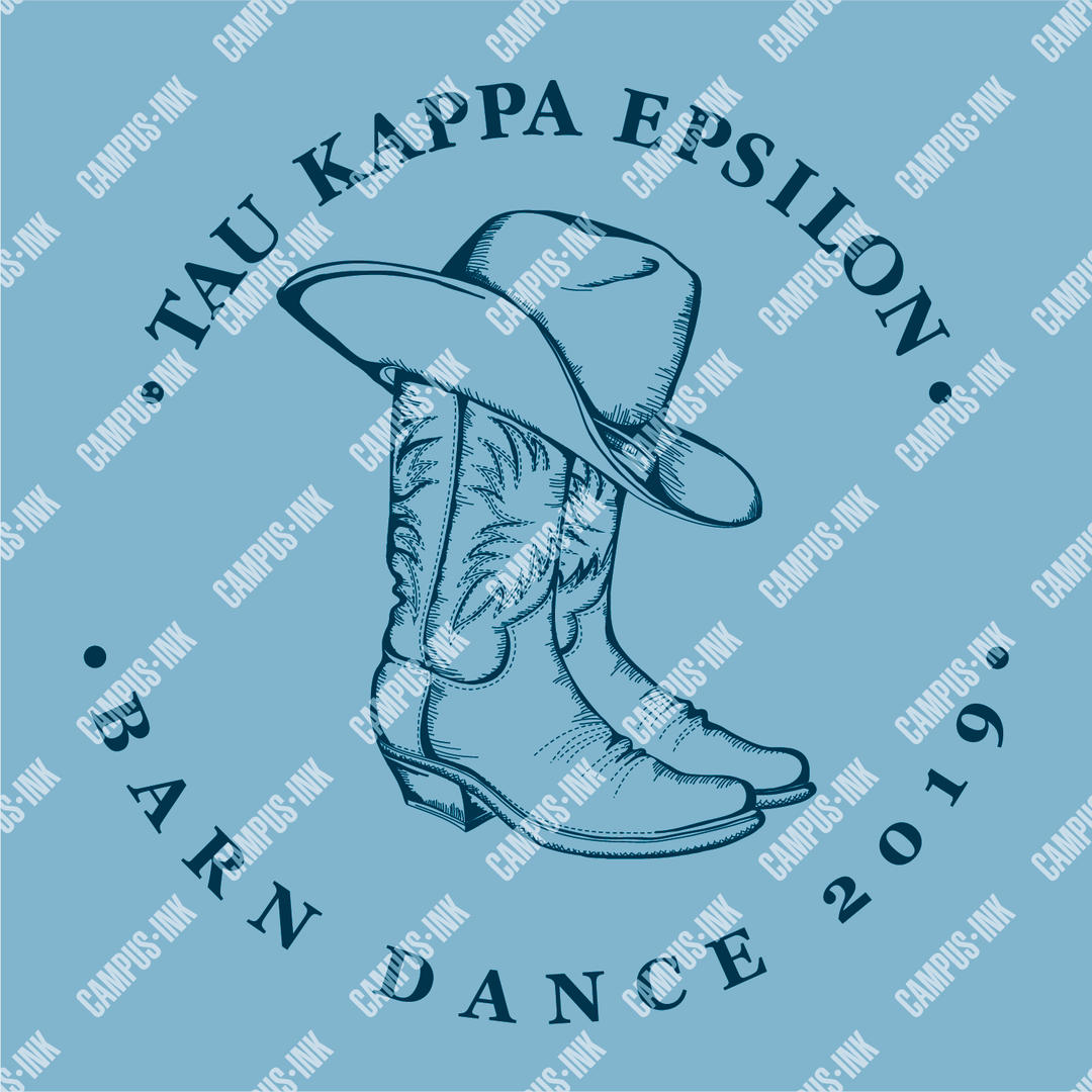 Tau Kappa Epsilon Cowboy Boots Design