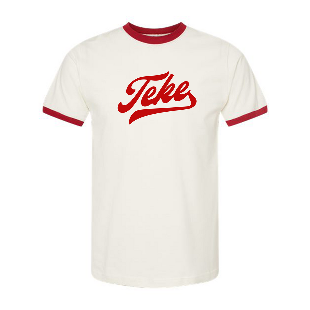Tau Kappa Epsilon Vintage Script Jersey Ringer Tee