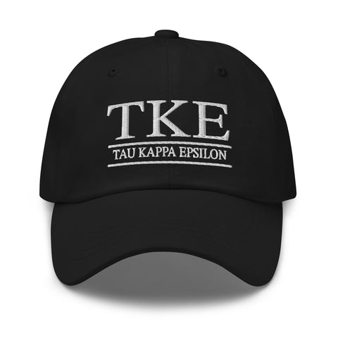 TKE Classic Letters Baseball Cap in Black