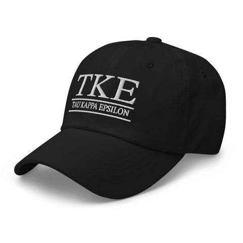 TKE Classic Letters Baseball Cap in Black