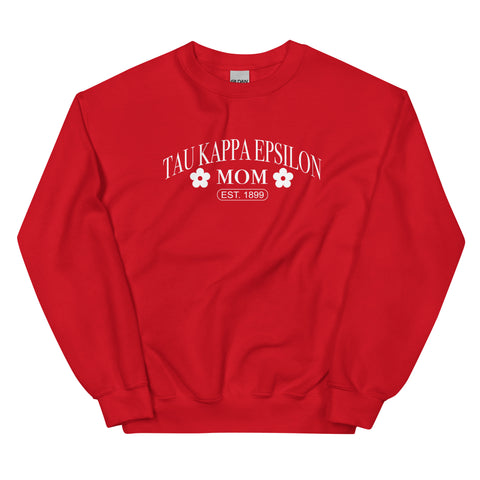 TKE Carnation Mom Crewneck