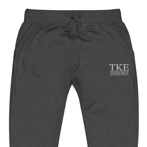 TKE Letters Embroidered Fleece Sweatpants