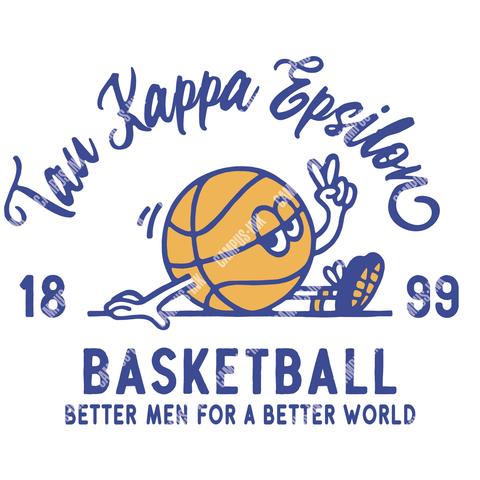 Tau Kappa Epsilon Chillin' Basketball Design