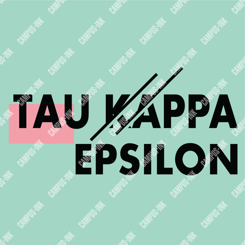 Tau Kappa Epsilon 80's Pink Geometric Design