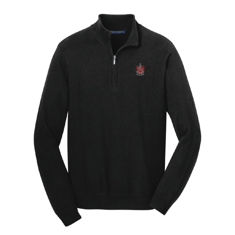 TKE Coat of Arms 1/2 Zip Sweater