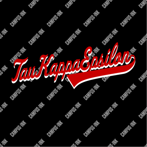 Tau Kappa Epsilon Baseball Script Logo Design